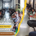सहायक शिक्षक भर्ती की छठवीं सूची की मांग को लेकर DPI कार्यालय के बाहर डटे डीएड अभ्यर्थी