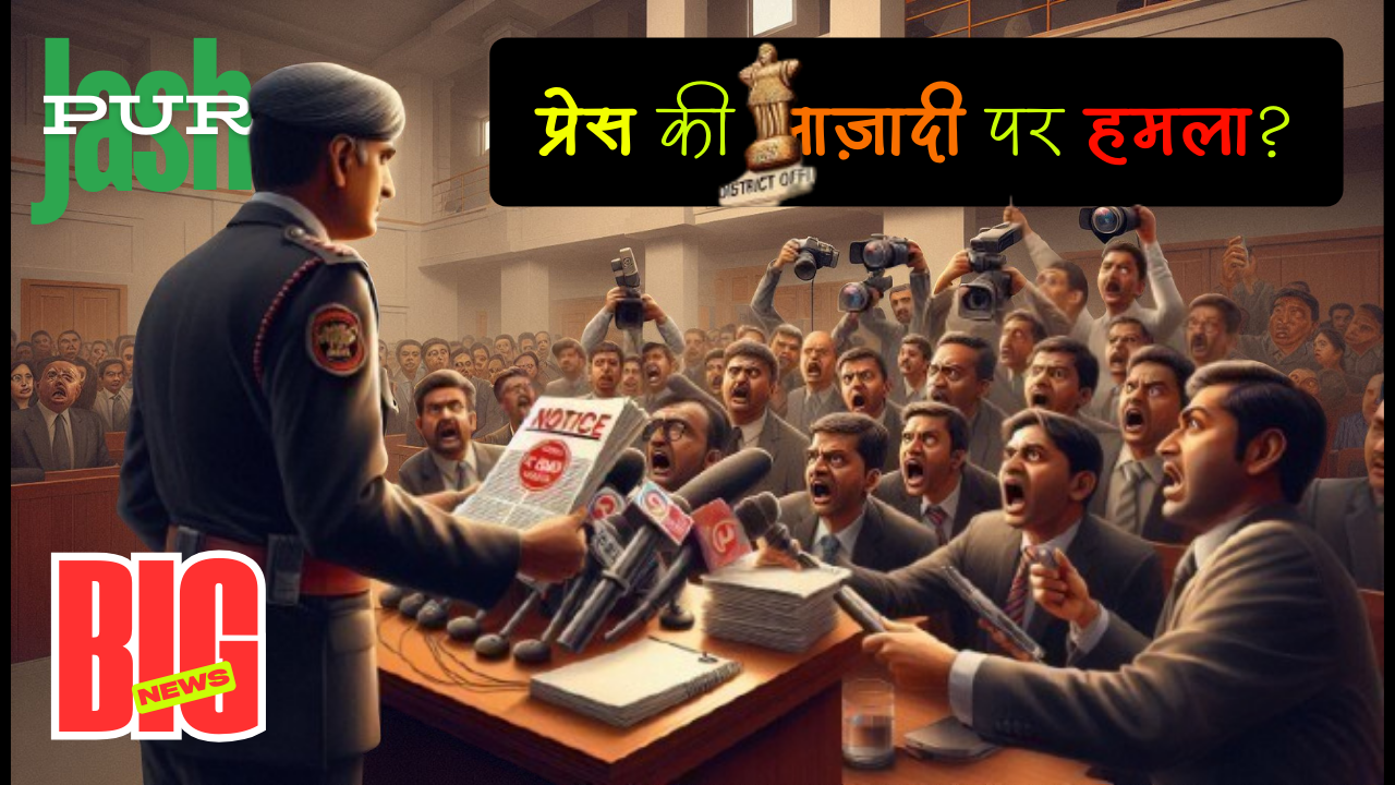 📰 B4News विशेष रिपोर्ट<br><br>बड़ी खबर: जशपुर में जनसंपर्क अधिकारी ने पत्रकारों को भेजा नोटिस – एक-एक करोड़ हर्जाने की चेतावनी