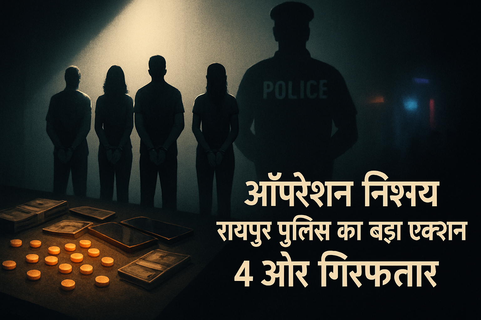 नशे के खिलाफ़ बड़ा एक्शन: रायपुर में 4 और गिरफ्तार, इवेंट मैनेजर निकले ड्रग्स नेटवर्क के चेहरे<br>