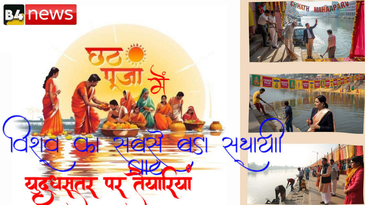 🌅 छठ घाट पर महापौर का निरीक्षण — युद्धस्तर पर चल रही तैयारियां