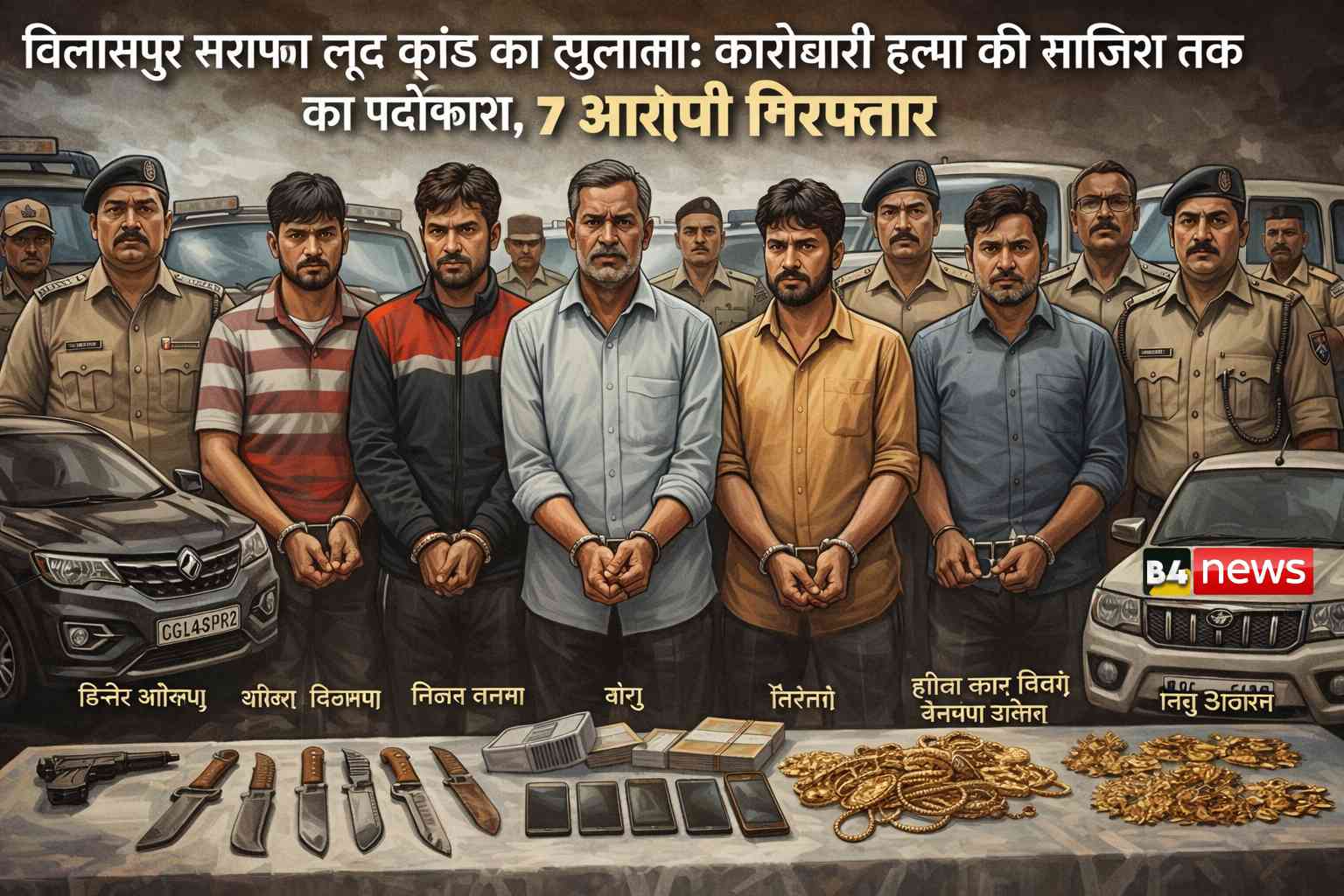 बिलासपुर सराफा लूट कांड का महापर्दाफाश: कारोबारी की हत्या की सुपारी से लेकर करोड़ों की लूट तक, अंतरराज्यीय कुख्यात गिरोह पर बिलासपुर पुलिस का करारा प्रहार