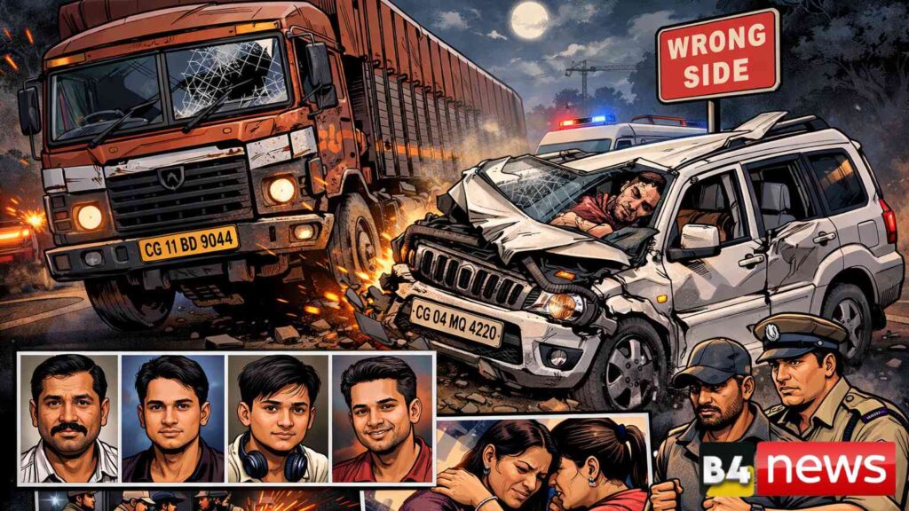 🟥 दर्दनाक सड़क हादसा 🚨 रॉन्ग साइड से आए ट्रेलर ने स्कॉर्पियो को मारी टक्कर