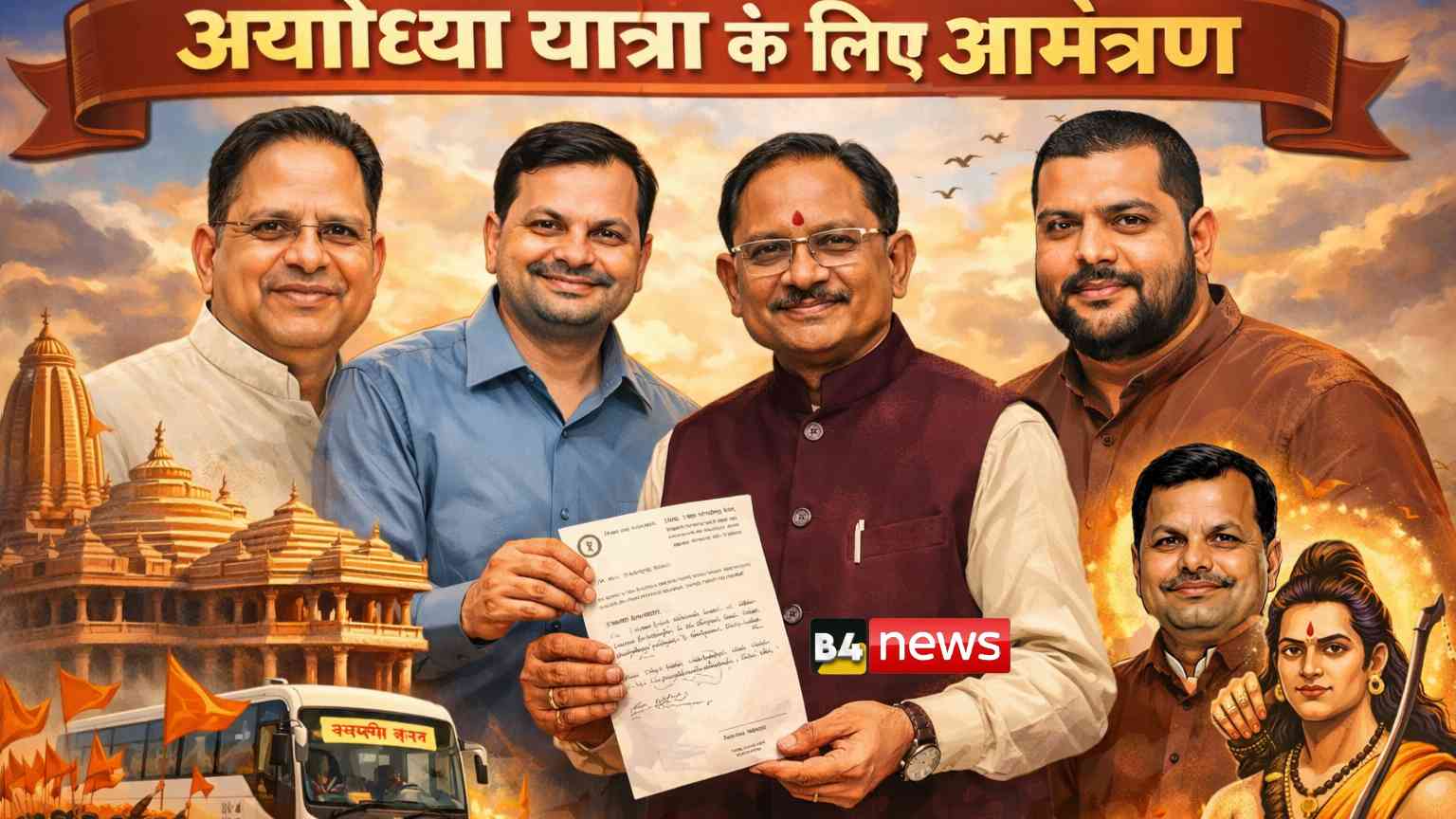 रामभक्त प्रवीण झा ने मुख्यमंत्री विष्णु देव साय को सौंपा आमंत्रण