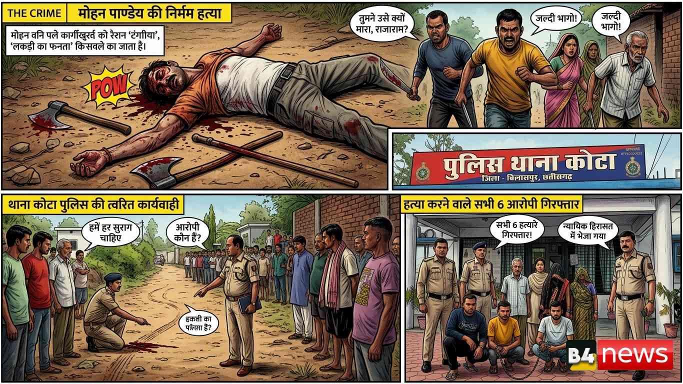 👉 बिलासपुर में हत्या का खुलासा – 6 आरोपी गिरफ्तार