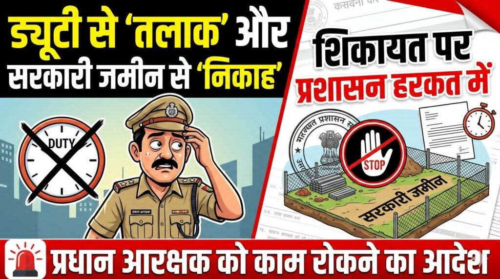 🛑 ड्यूटी से ‘तलाक’, सरकारी जमीन से ‘निकाह’