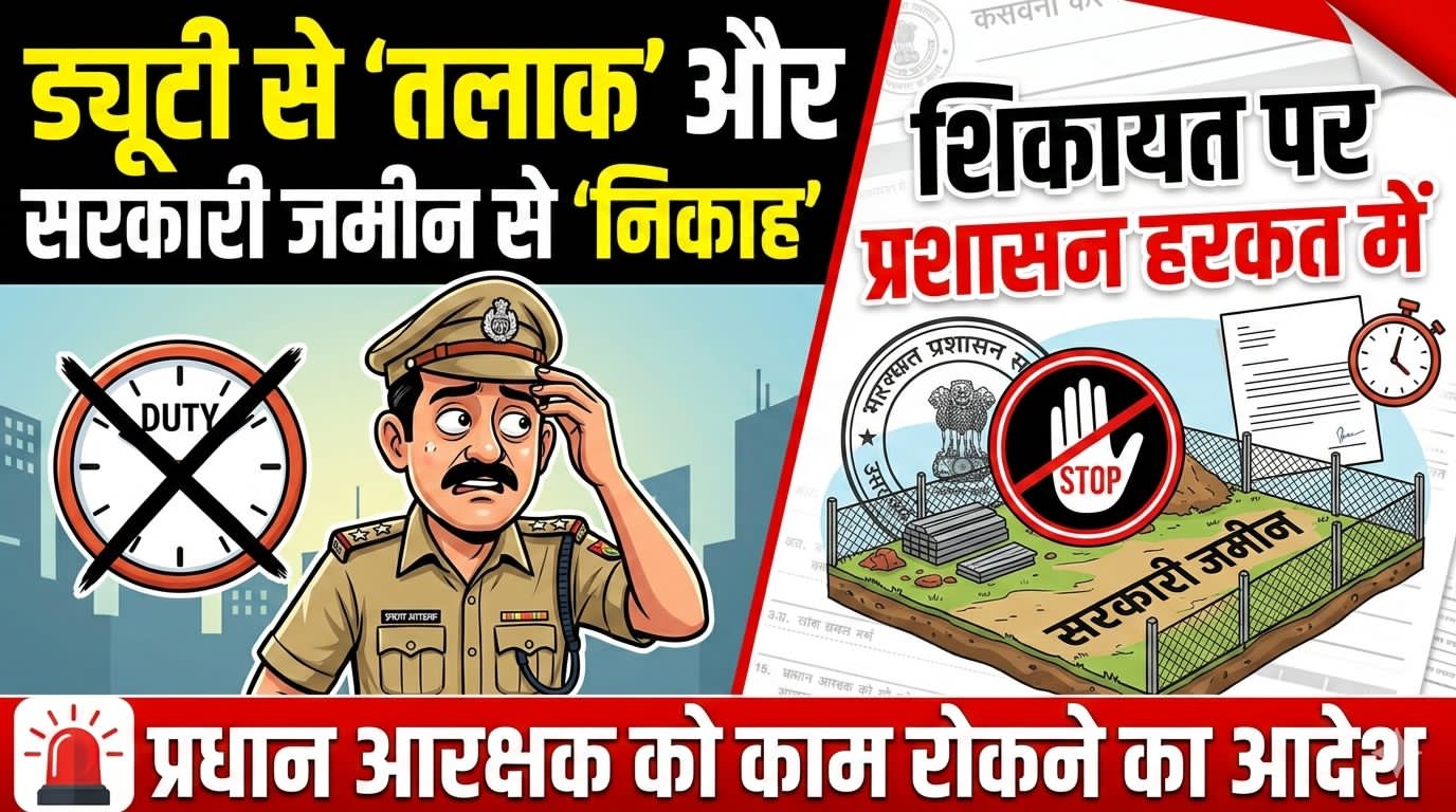 🛑 ड्यूटी से ‘तलाक’, सरकारी जमीन से ‘निकाह’