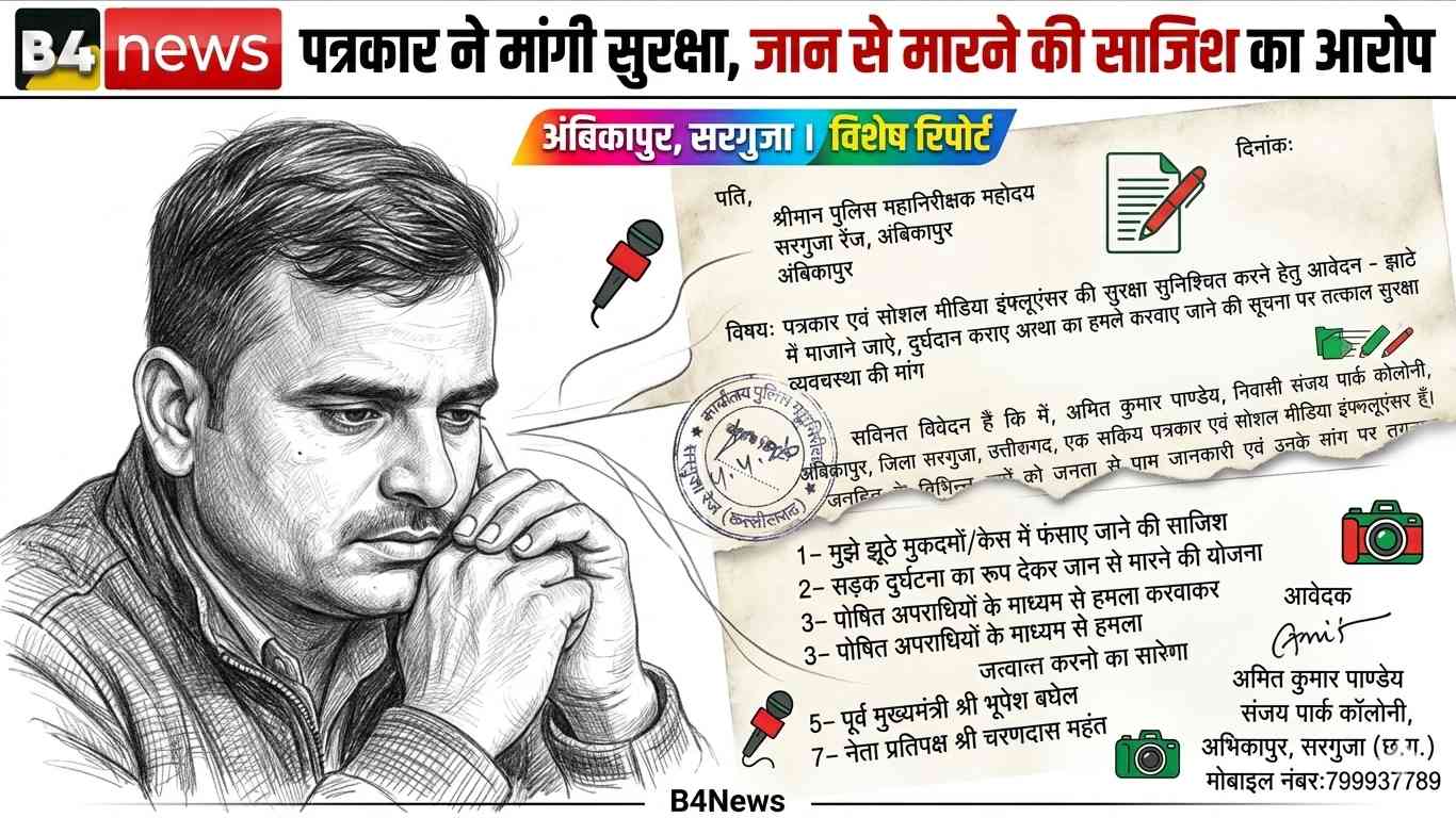 📰 पत्रकार ने मांगी सुरक्षा, जान से मारने की साजिश का आरोप