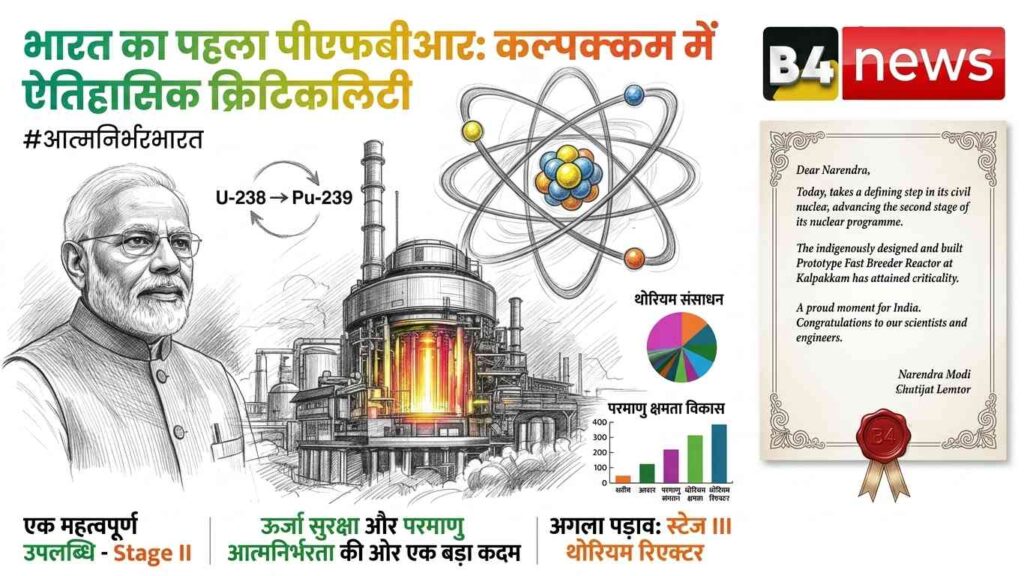 भारत ने रचा इतिहास: Prototype Fast Breeder Reactor ने हासिल की First Criticality