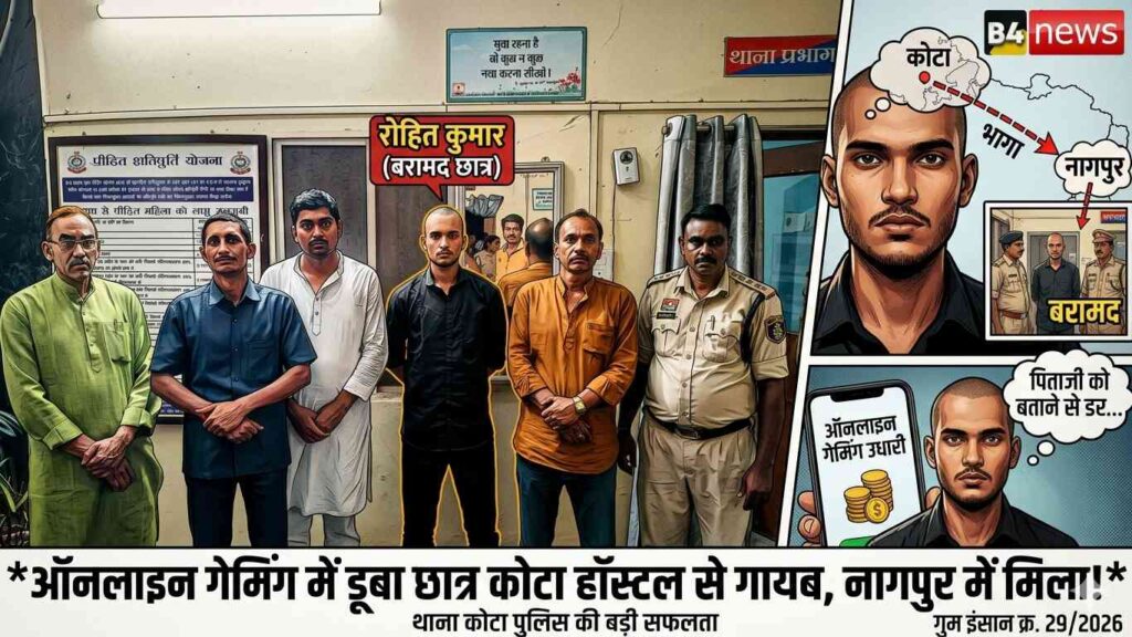 बिलासपुर: सीवी रमन यूनिवर्सिटी हॉस्टल से लापता छात्र नागपुर से बरामद, ऑनलाइन गेमिंग के कर्ज से डरकर भागा था छात्र