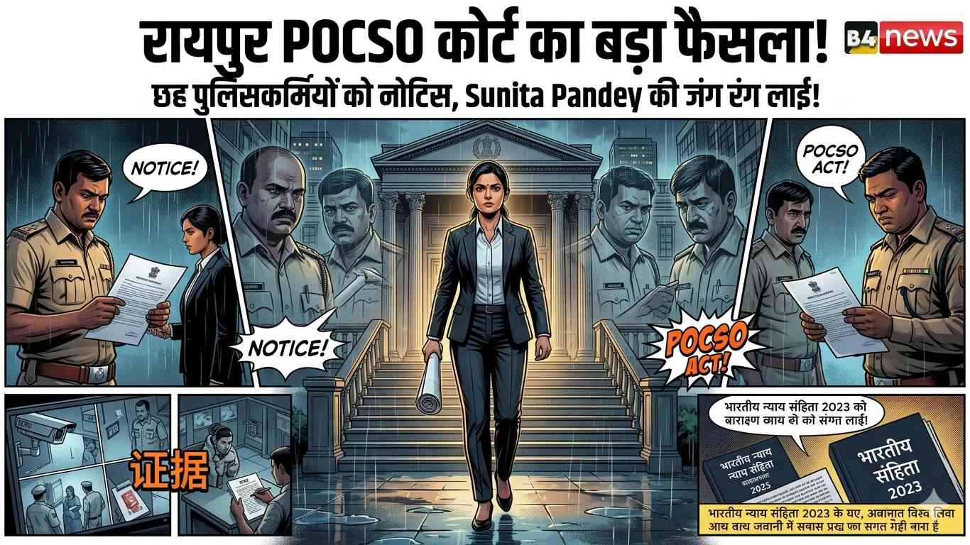 रायपुर POCSO कोर्ट का बड़ा कदम: छह आरोपियों को नोटिस, 14 मई को अगली सुनवाई