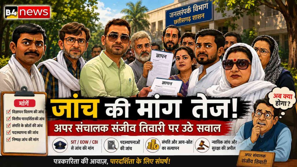रायपुर: अपर संचालक संजीव तिवारी की उच्चस्तरीय जांच की मांग तेज, विभिन्न संवैधानिक संस्थाओं को सौंपा गया ज्ञापन