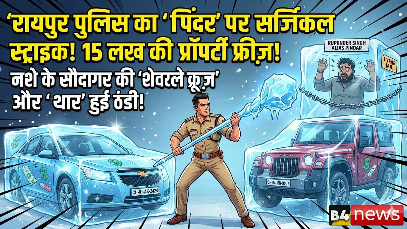 नशे के कारोबार पर रायपुर पुलिस का बड़ा प्रहार: ड्रग तस्कर पाबलो की 15 लाख की संपत्ति SAFEMA के तहत फ्रीज
