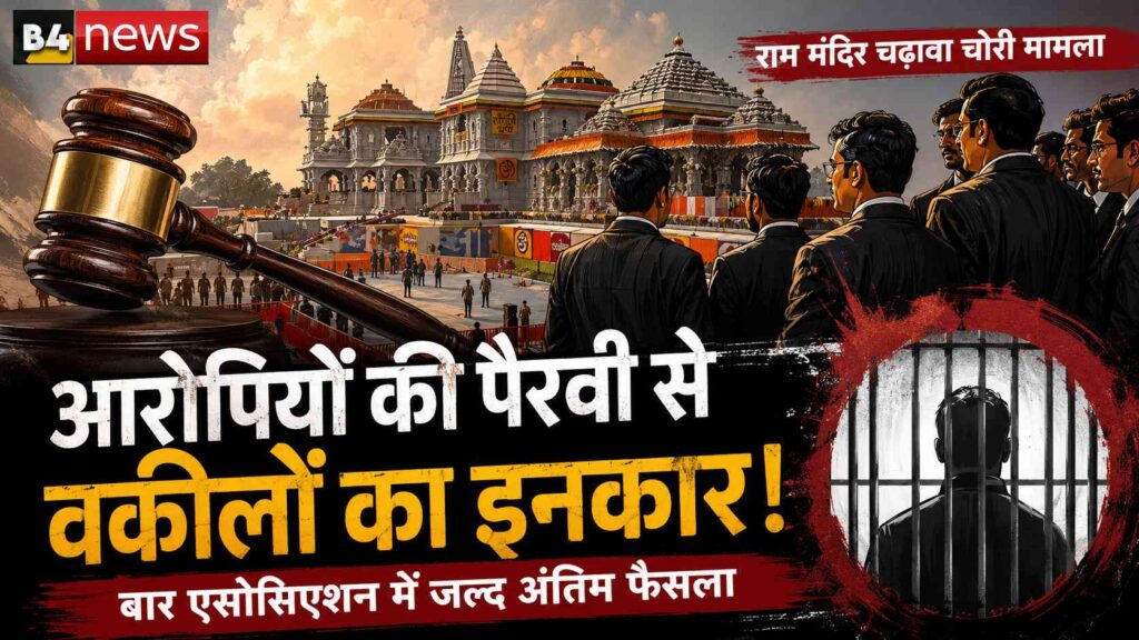 राम मंदिर चढ़ावा चोरी मामला: आरोपी पक्ष की पैरवी से वकीलों का इनकार, फैजाबाद बार एसोसिएशन में जल्द होगा अंतिम फैसला