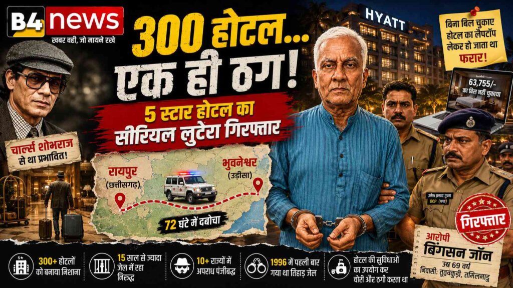 “5 स्टार होटल का ‘सीरियल मेहमान’ निकला 300 ठगी का मास्टरमाइंड! बिल नहीं, बस बैग उठाकर हो जाता था गायब”